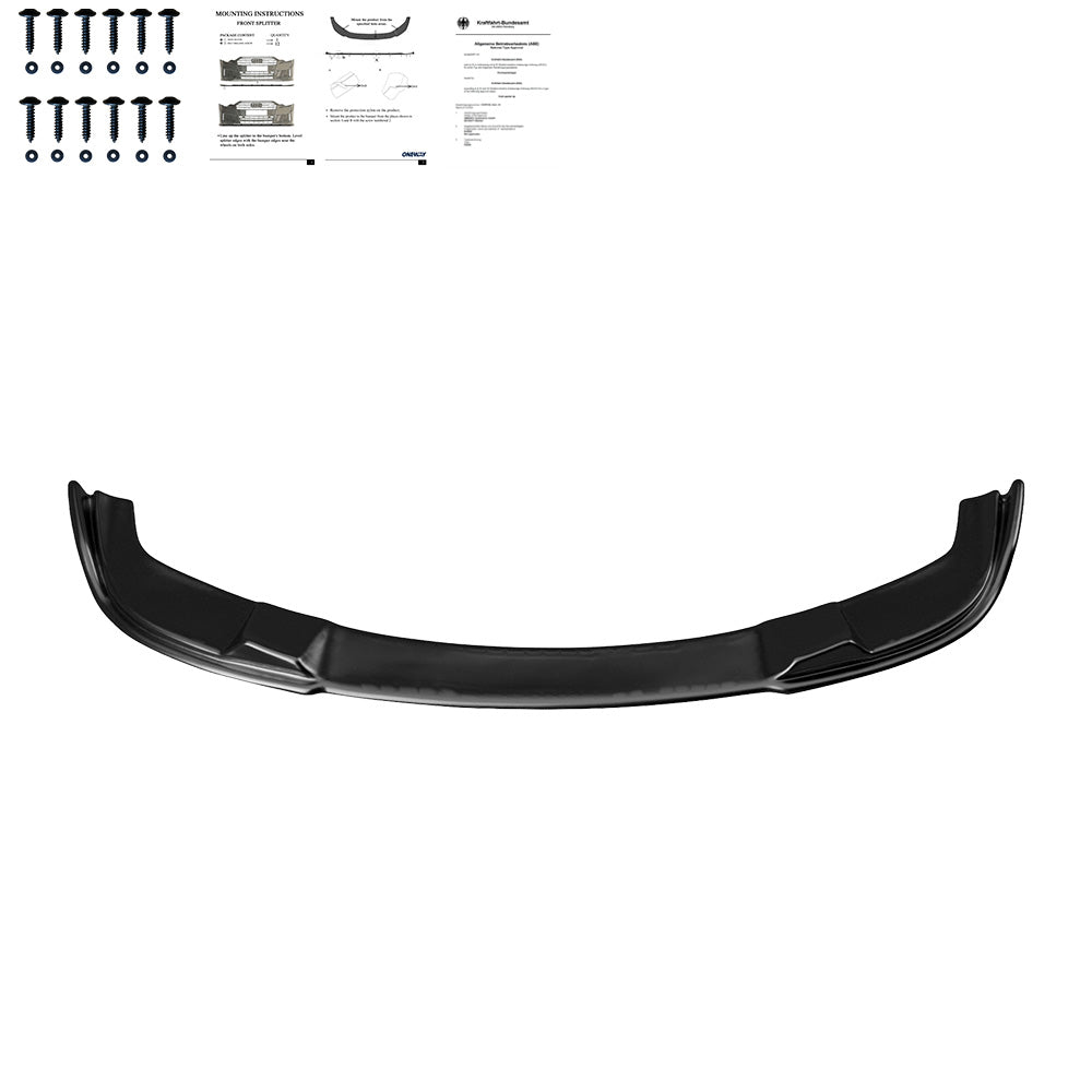Frontsplitter schwarz glänzend passend für BMW 5er E60 E61 M-Paket 2003-2010 – Ansicht 2
