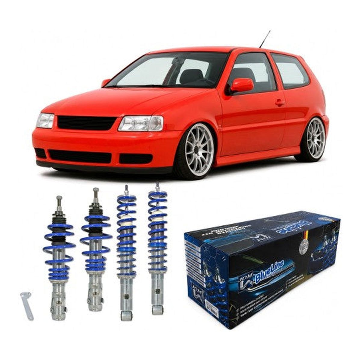 BlueLine Gewindefahrwerk passend für VW Polo 6N2, auch Variant-Modelle Baujahr 1999-2002