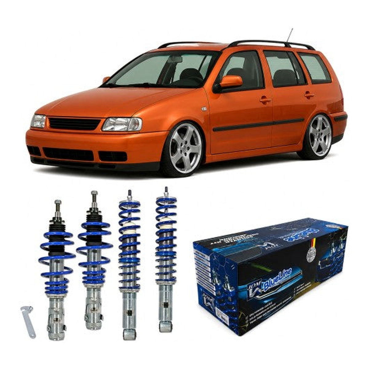 BlueLine Gewindefahrwerk passend für VW Polo 6N2, auch Variant-Modelle Baujahr 1999-2002