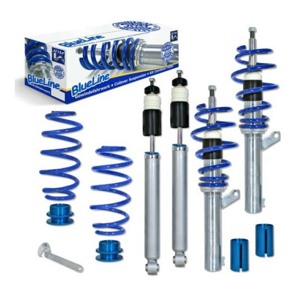 BlueLine Gewindefahrwerk passend für Golf 5 1K Baujahr 2003 - 2008 passend für VW Golf 5 1.4 / TSi, 1.6, 2.0, 2.0T / DSG, 1.9TDi