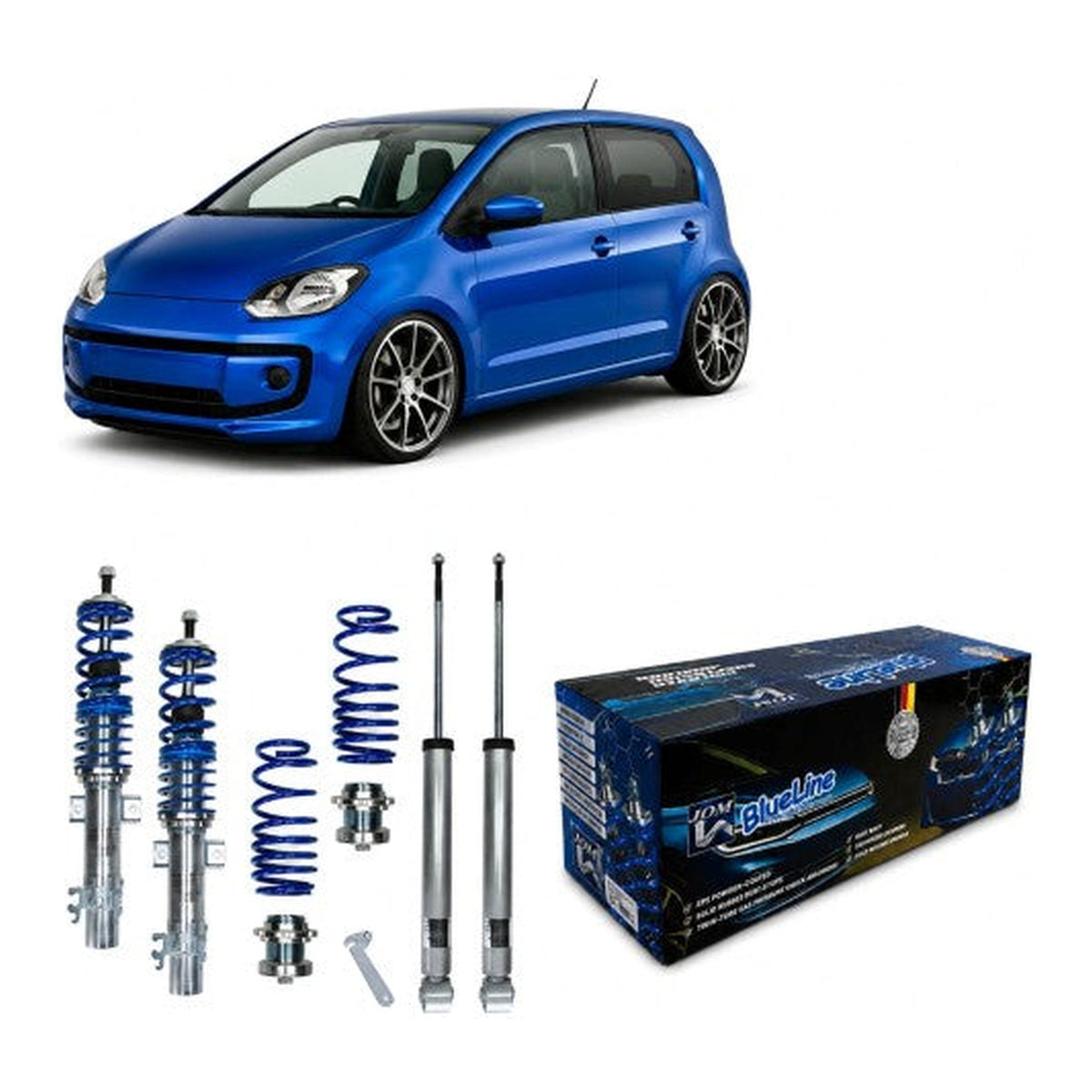 BlueLine Gewindefahrwerk passend für VW Up 1.0, ab Baujahr 2011-