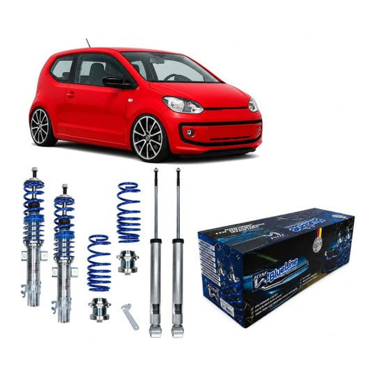 BlueLine Gewindefahrwerk passend für VW Up 1.0, ab Baujahr 2011-
