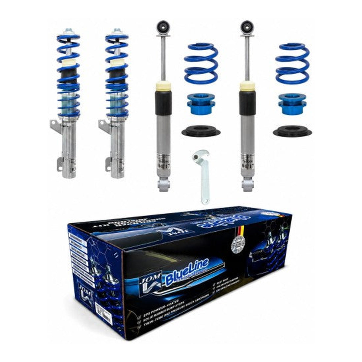 BlueLine Gewindefahrwerk passend für Audi A3 Quattro Typ 8L 1.8, 1.8T, 1.9TDi, 3.2 V6, Baujahr 1996-2002