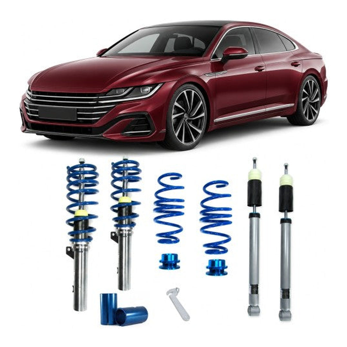 BlueLine Gewindefahrwerk HA Mehrlenker (Multilink) passend für VW Arteon (3H) 2.0 TSI 4Motion (200KW/ 206KW), 2.0 TSI 4Motion R, 2.0 TDI 4Motion
