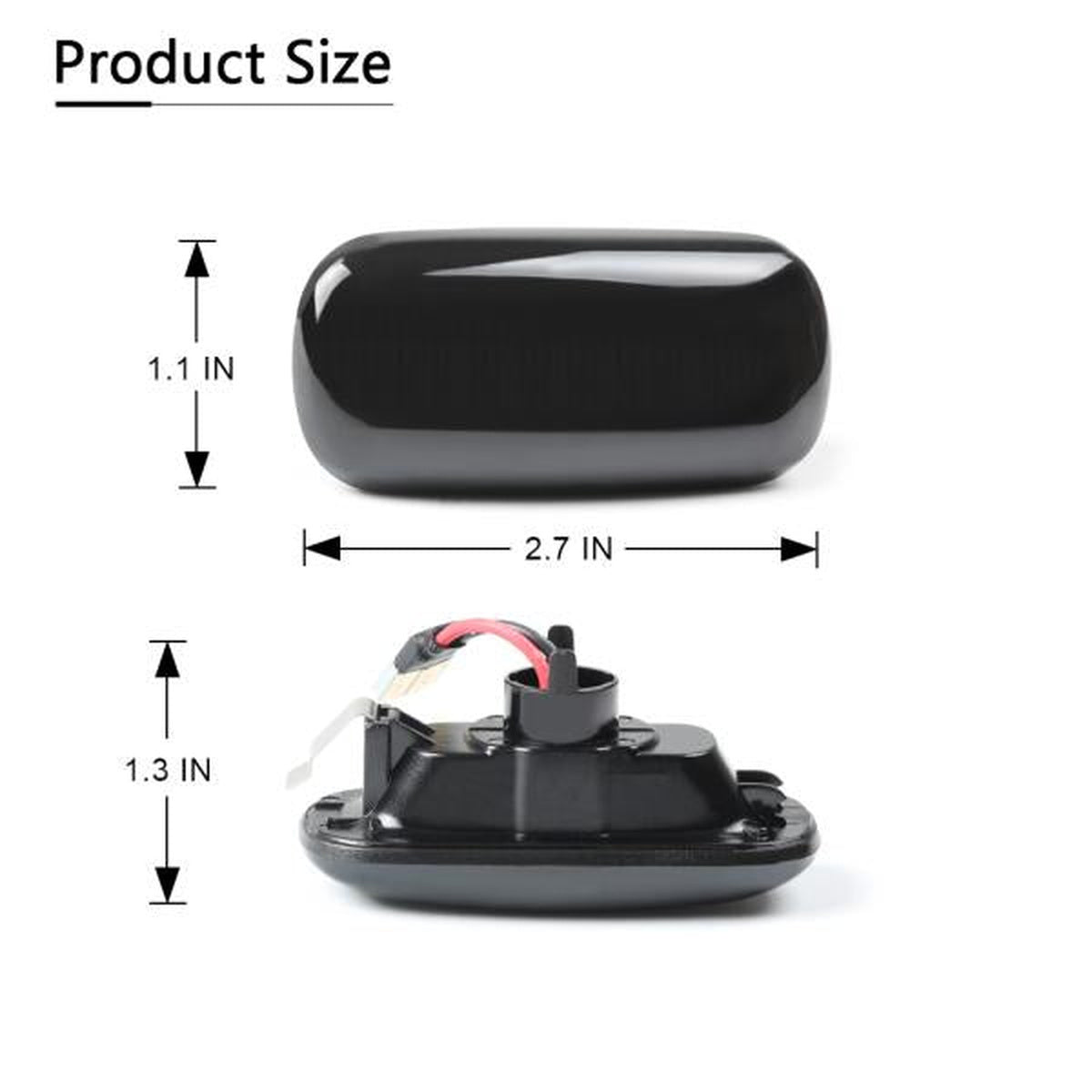 Clignotants latéraux LED compatibles avec A3 8P | A4 B6 B7 & Cabrio | A6 C6 4F | Noir