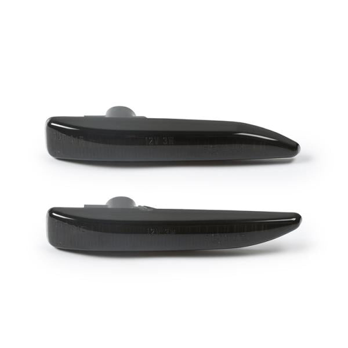 Clignotants latéraux LED noirs compatibles avec série 7 E65 E66 années 2001-2008
