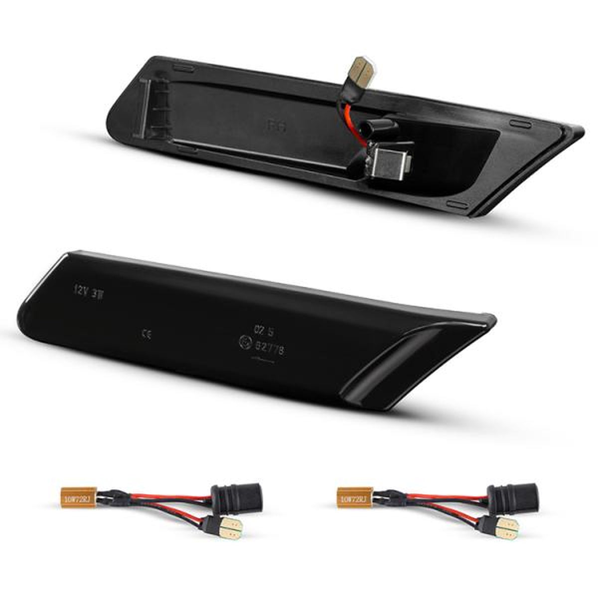 LED Seitenblinker Black Schwarz Kompatibel passend für Porsche 911 997 Boxster 987 Cayman 987c