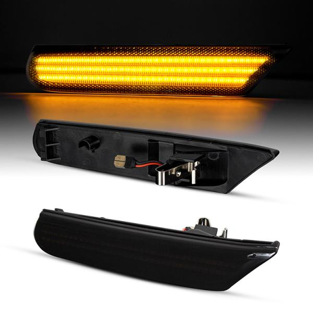 LED Seitenblinker Schwarz Kompatibel passend für Porsche 911 996 + Boxster 986 97-05