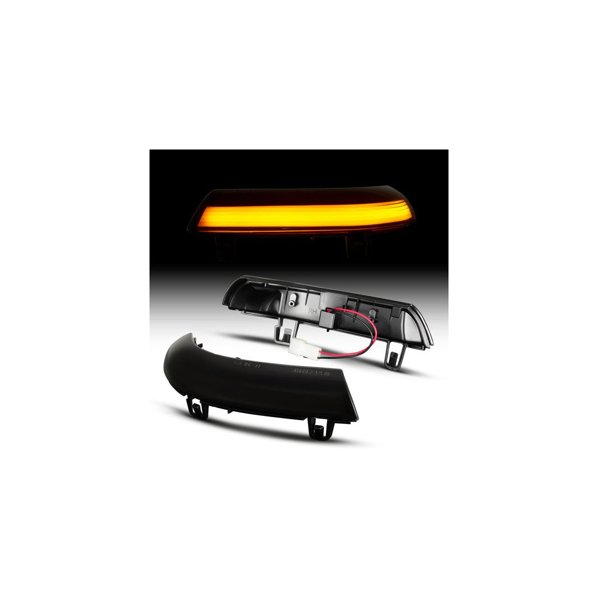 LED Spiegel Blinker Schwarz Smoke passend für VW Golf 5 Eos Passat 3C Jetta 3 SCHWARZ