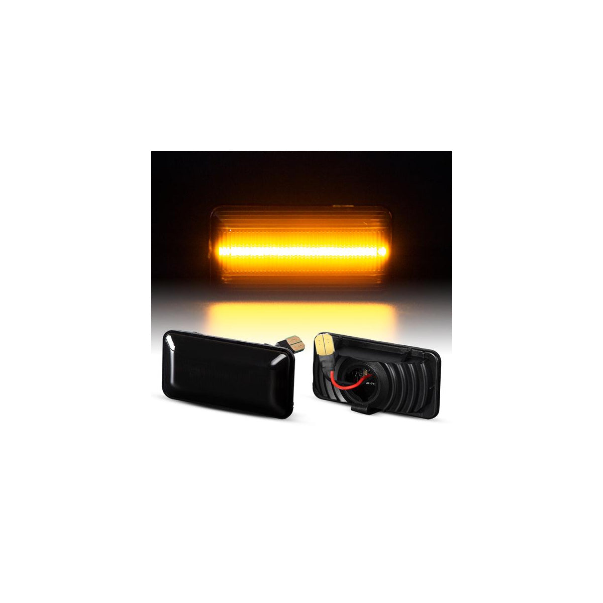 CLIGNOTANTS LATÉRAUX À LED noirs compatibles avec VW GOLF 3 VENTO PASSAT + SEAT IBIZA