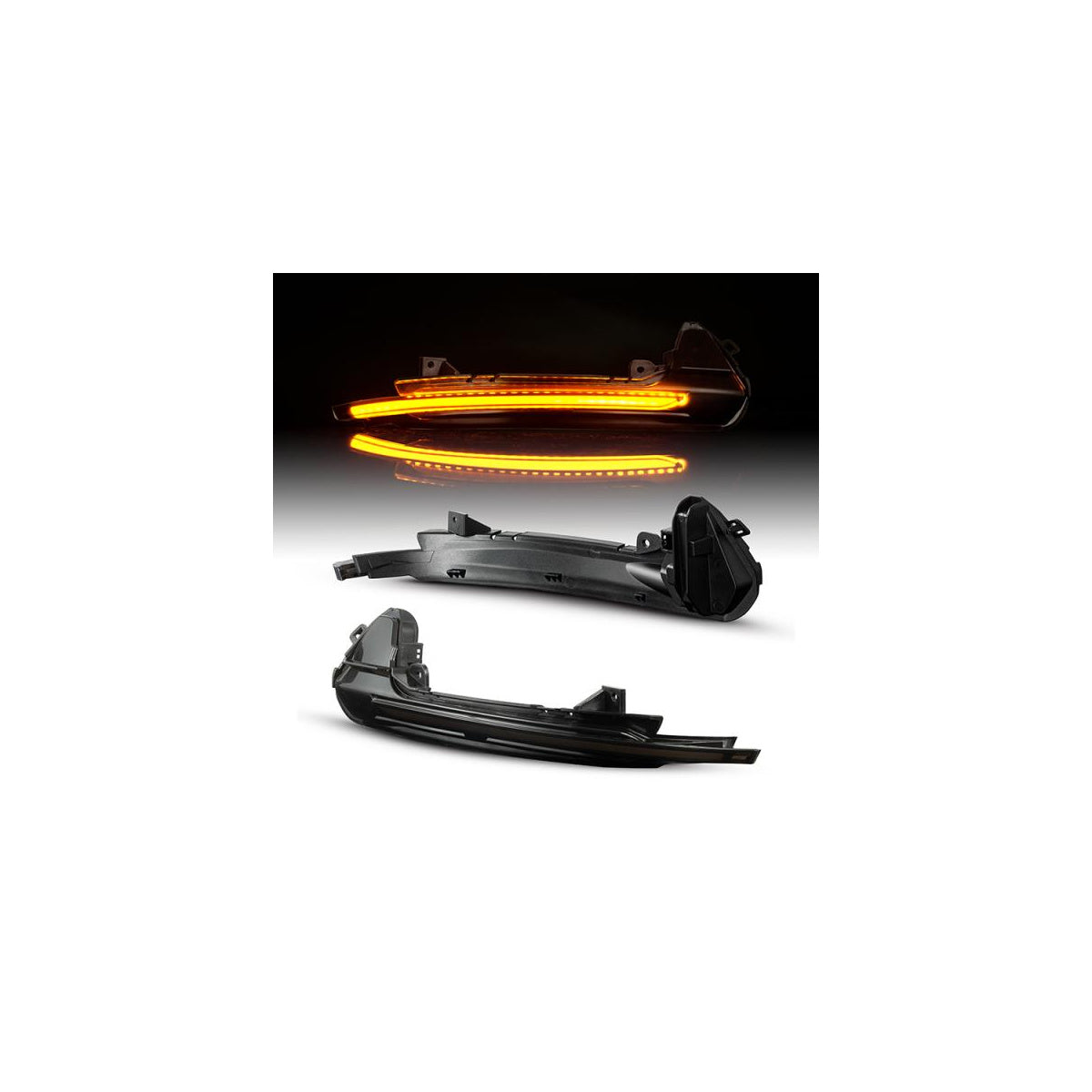 Clignotants de rétroviseur extérieur LED fumés compatibles avec Audi A6 (C7 4G)