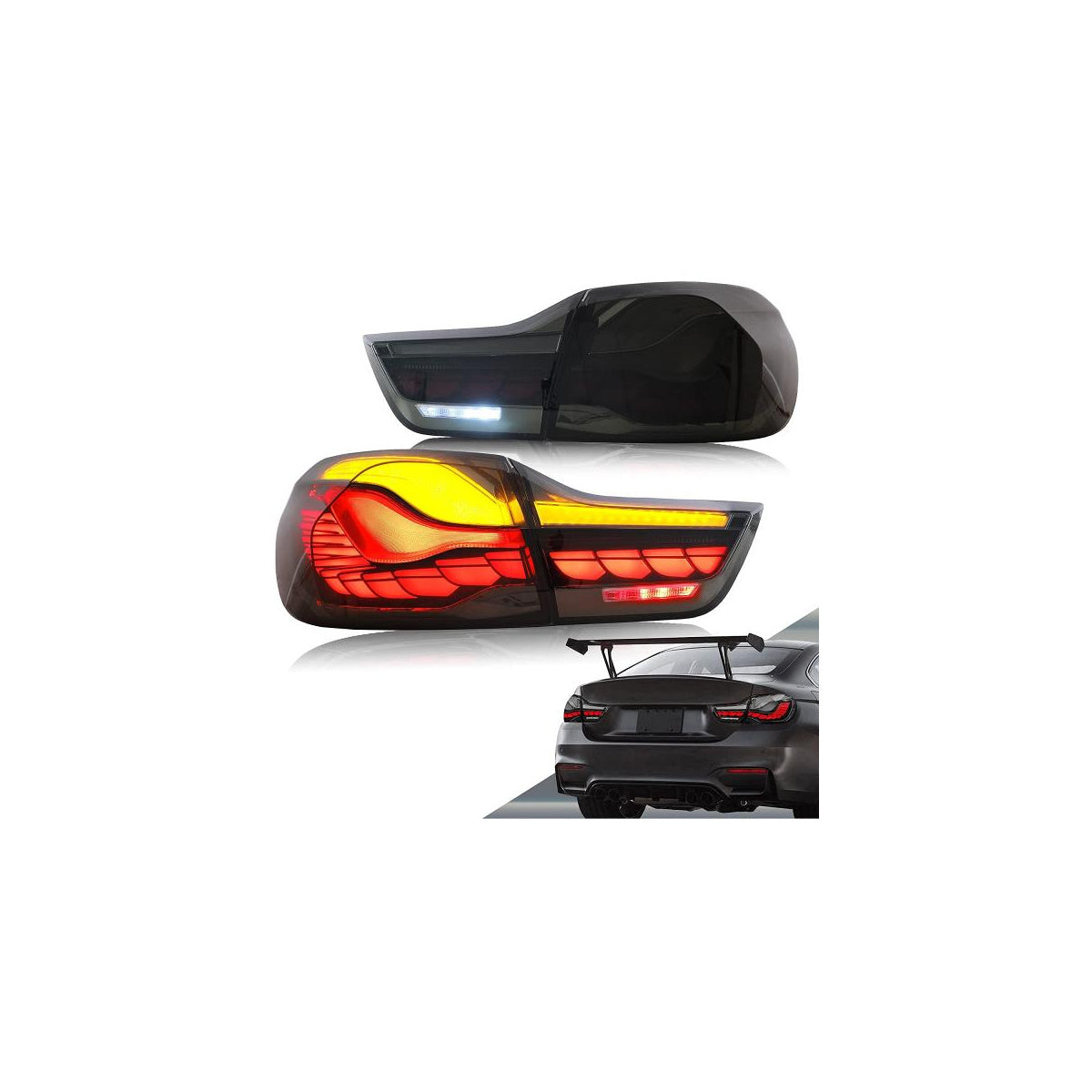 Voll LED Rückleuchten OLED passend für BMW 4er F32 F33 F36 F82 2013–21 Smoke