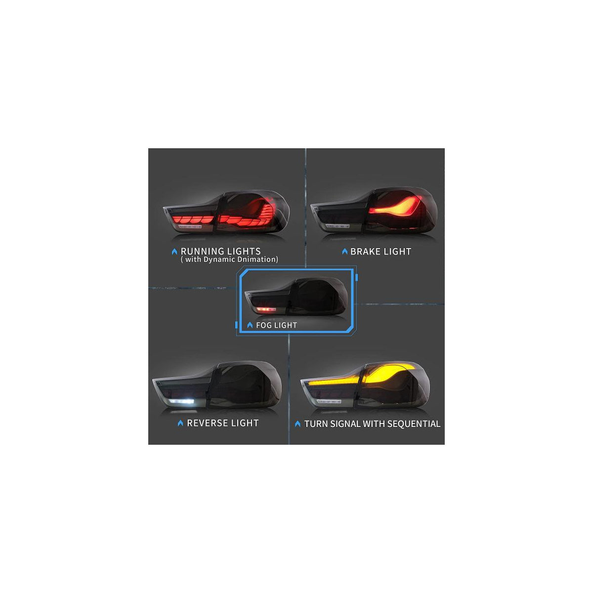 Voll LED Rückleuchten OLED passend für BMW 4er F32 F33 F36 F82 2013–21 Smoke