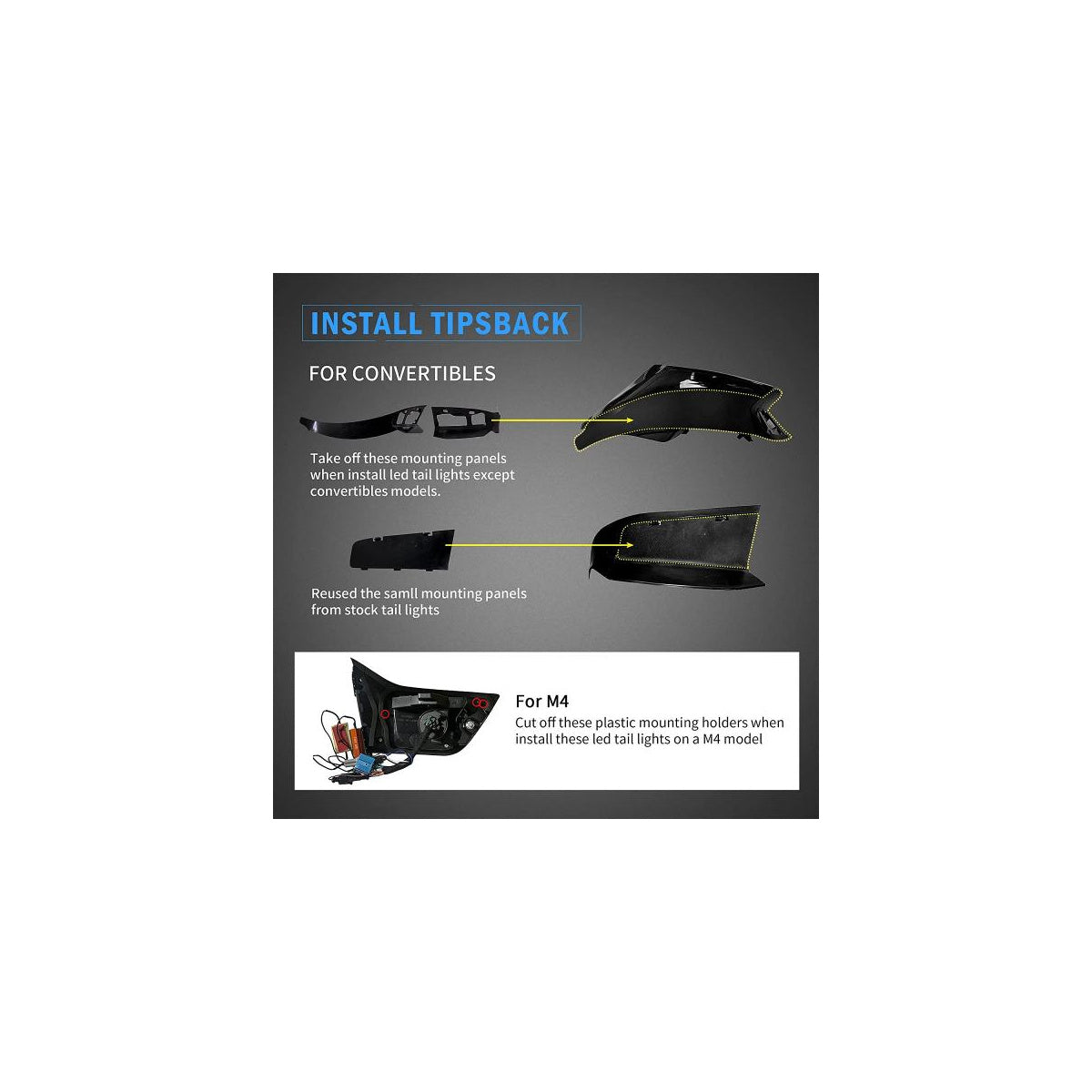 Voll LED Rückleuchten OLED passend für BMW 4er F32 F33 F36 F82 2013–21 Smoke