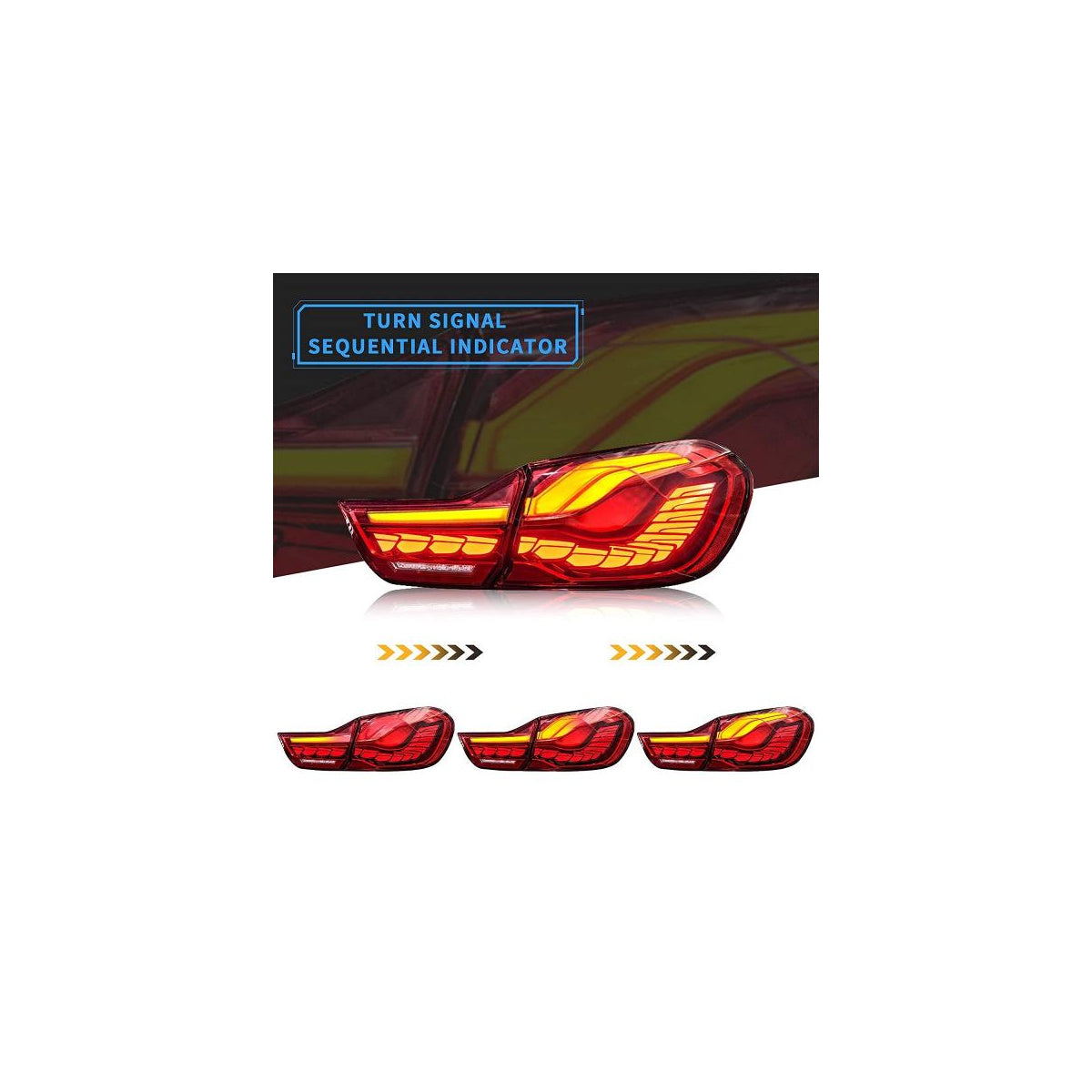 Voll LED Rückleuchten OLED passend für BMW 4er F32 F33 F36 F82 2013–21 Rot