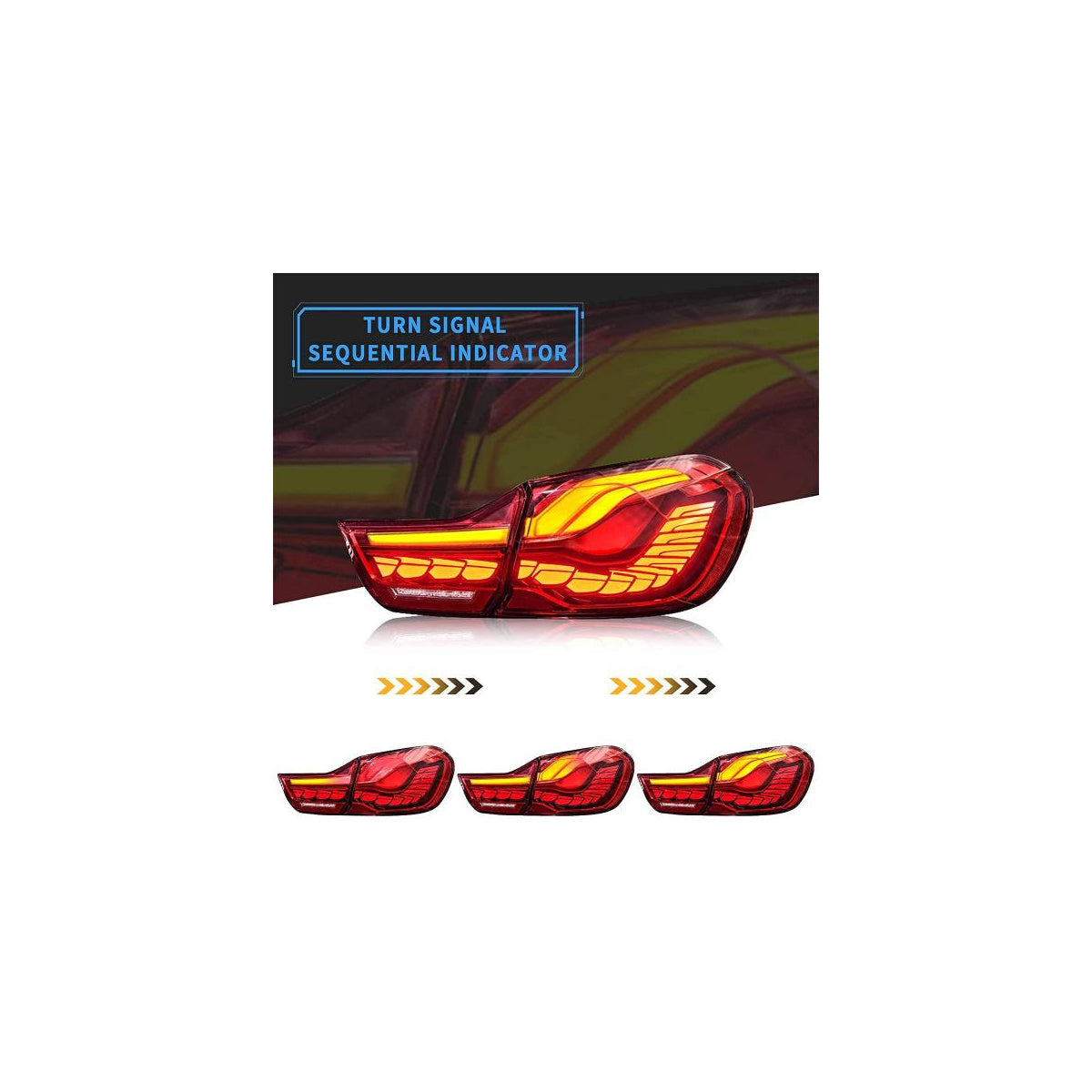 Voll LED Rückleuchten OLED passend für BMW 4er F32 F33 F36 F82 2013–21 Rot