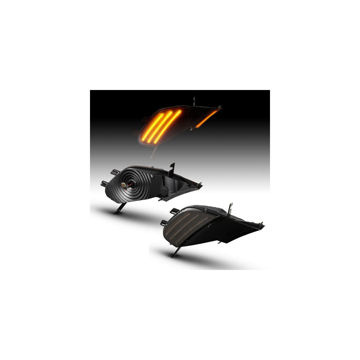 Clignotants latéraux LED compatibles avec Porsche Cayenne 9PA jusqu'à 01/2007 FUMÉ