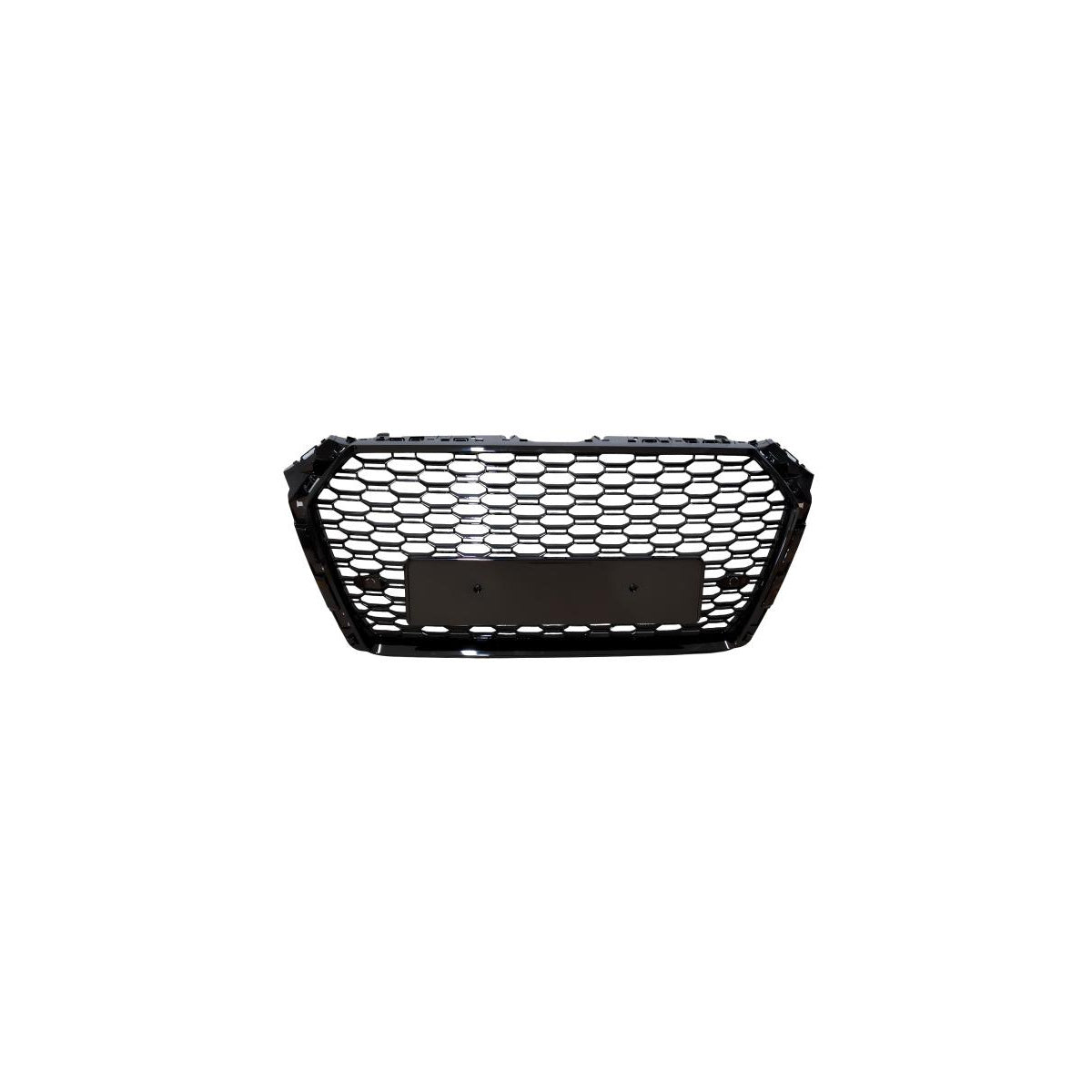 Sportgrill Frontgrill Kühlergrill Wabengrill passend für Audi A4 B9 Grill ohne Emblem ab 16- Schwarz Glanz