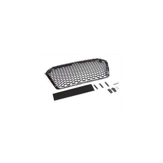 Sportgrill Frontgrill Kühlergrill Wabengrill passend für Audi A4 B9 Grill ohne Emblem ab 2016- Chrom Schwarz