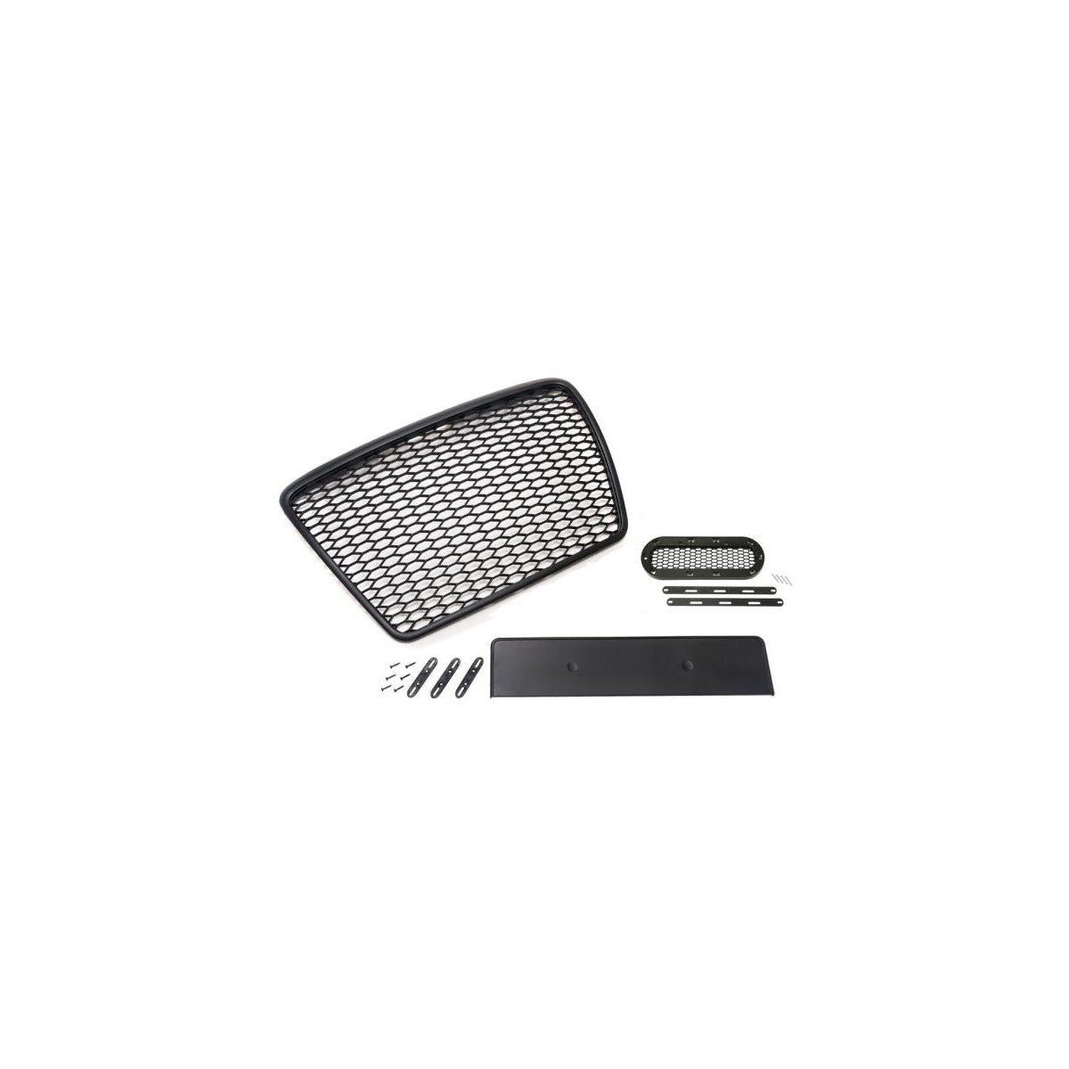 Calandre nid d'abeille avec support d'emblème compatible avec Audi A6 4F 2008-2011