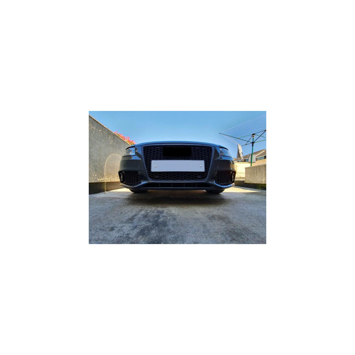 Frontgrill Sport Waben-Grill Lüftungsgitter passend für Audi A4 B8 07-12 Schwarz Glanz