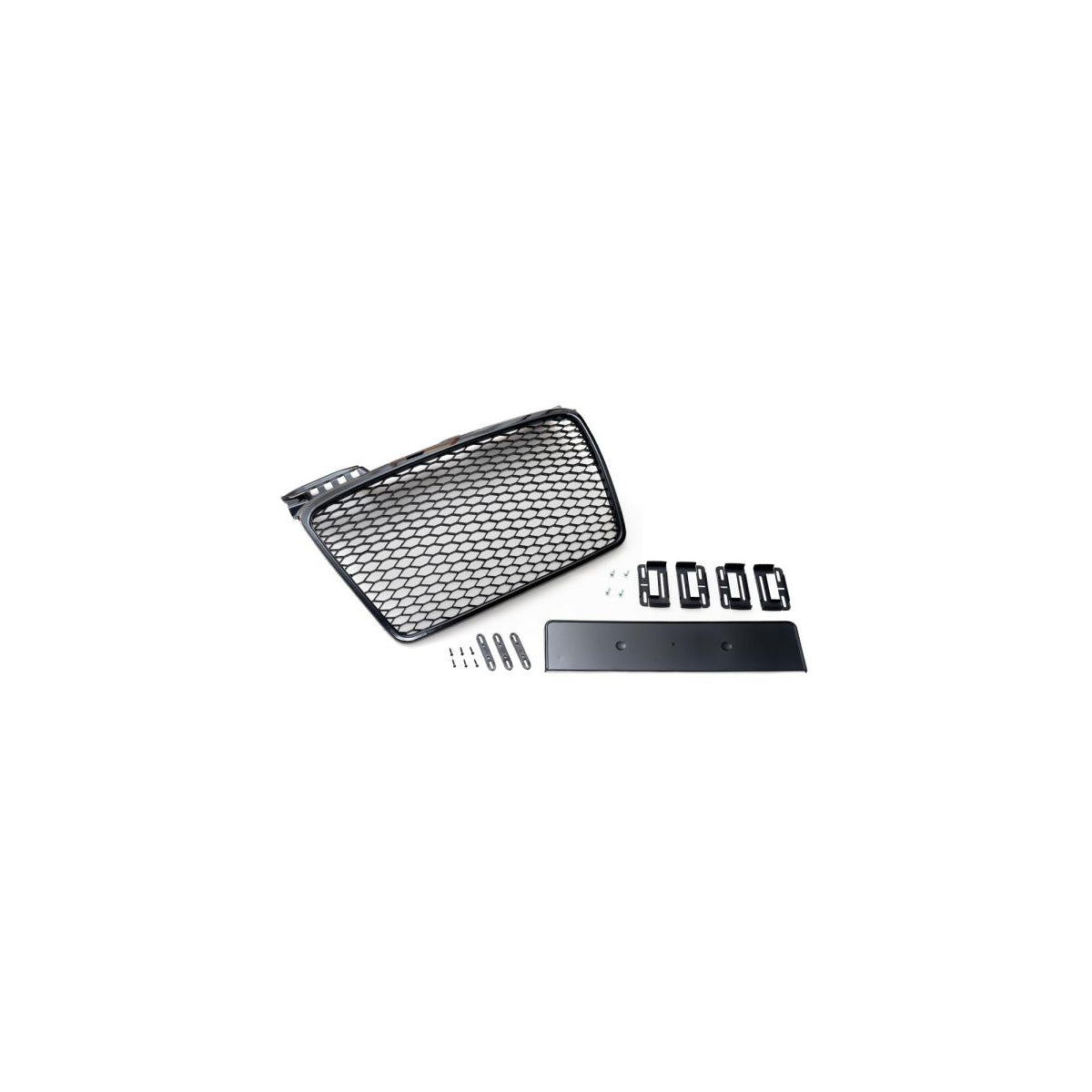 Calandre sport noire avec support de plaque compatible avec Audi A4 B7 04-09