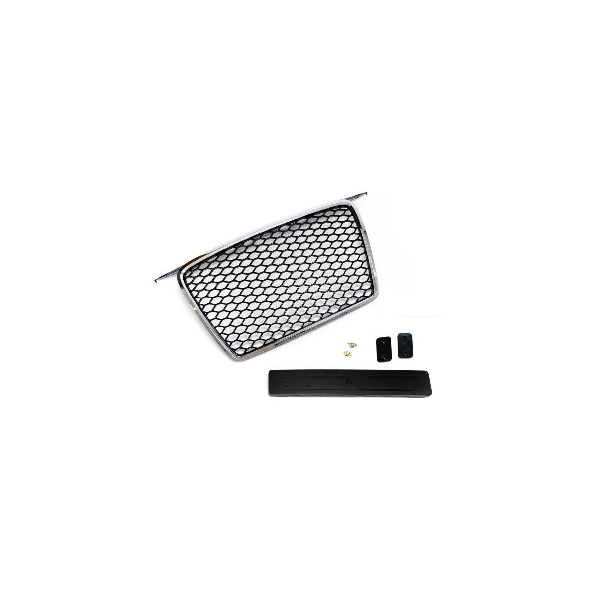 Calandre sport noire avec emblème et porte-plaque d'immatriculation compatible avec Audi A3, 8P