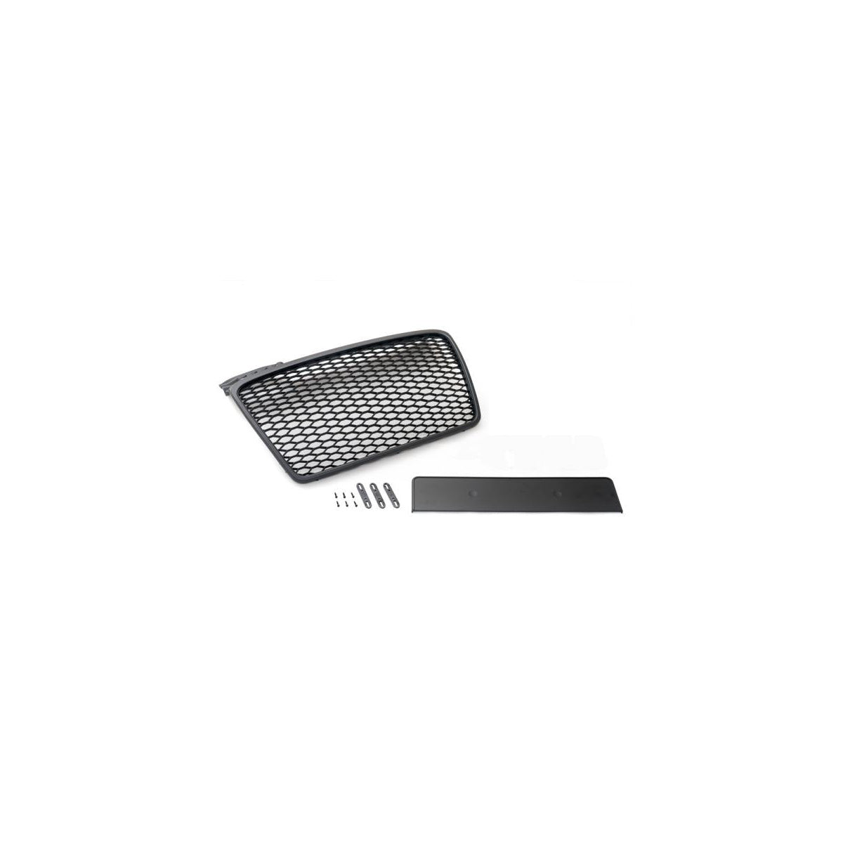 Calandre sport noire avec support de plaque compatible avec Audi A4, B7