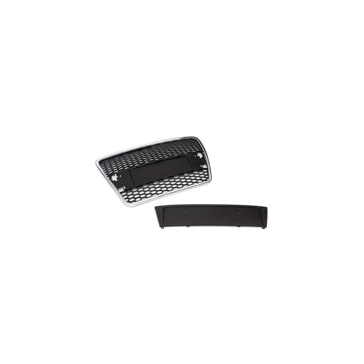 Calandre sport noire avec support de plaque compatible avec Audi A6 4F