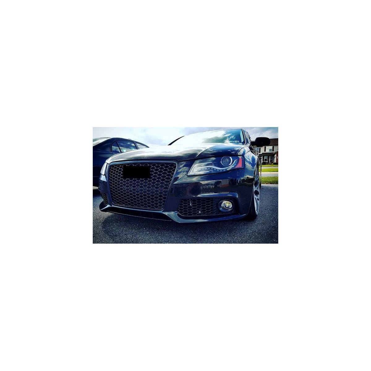 Frontgrill mit Emblem und Kennzeichenhalter u. Lüftungsgitter passend für Audi A4 B8 8K