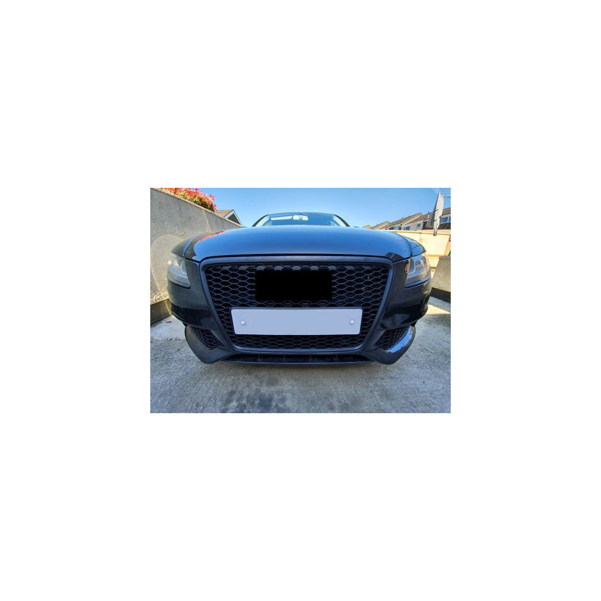 Sportgrill Frontgrill Kühlergrill Wabengrill passend für Audi A4 B8 Grill ohne Emblem mit Lüftungsgitter Schwarz Matt