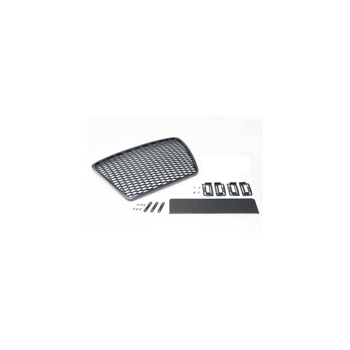 Grille de calandre compatible avec Audi A6 4F calandre en nid d'abeille grille avant emblème brillant