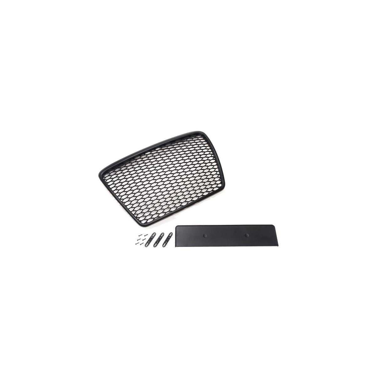 Sportgrill Frontgrill Kühlergrill Wabengrill passend für Audi A6 4F 05-08 Wabengrill Sport Front Grill Spiegelkappen Alu Look