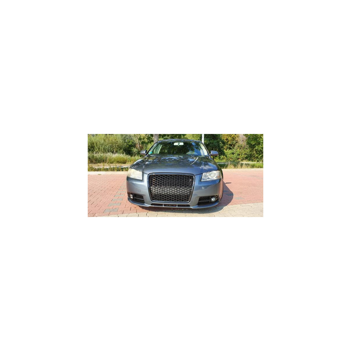 Grille de calandre nid d'abeille face avant compatible avec Audi A3 8P uniquement pour S-Line 05-08