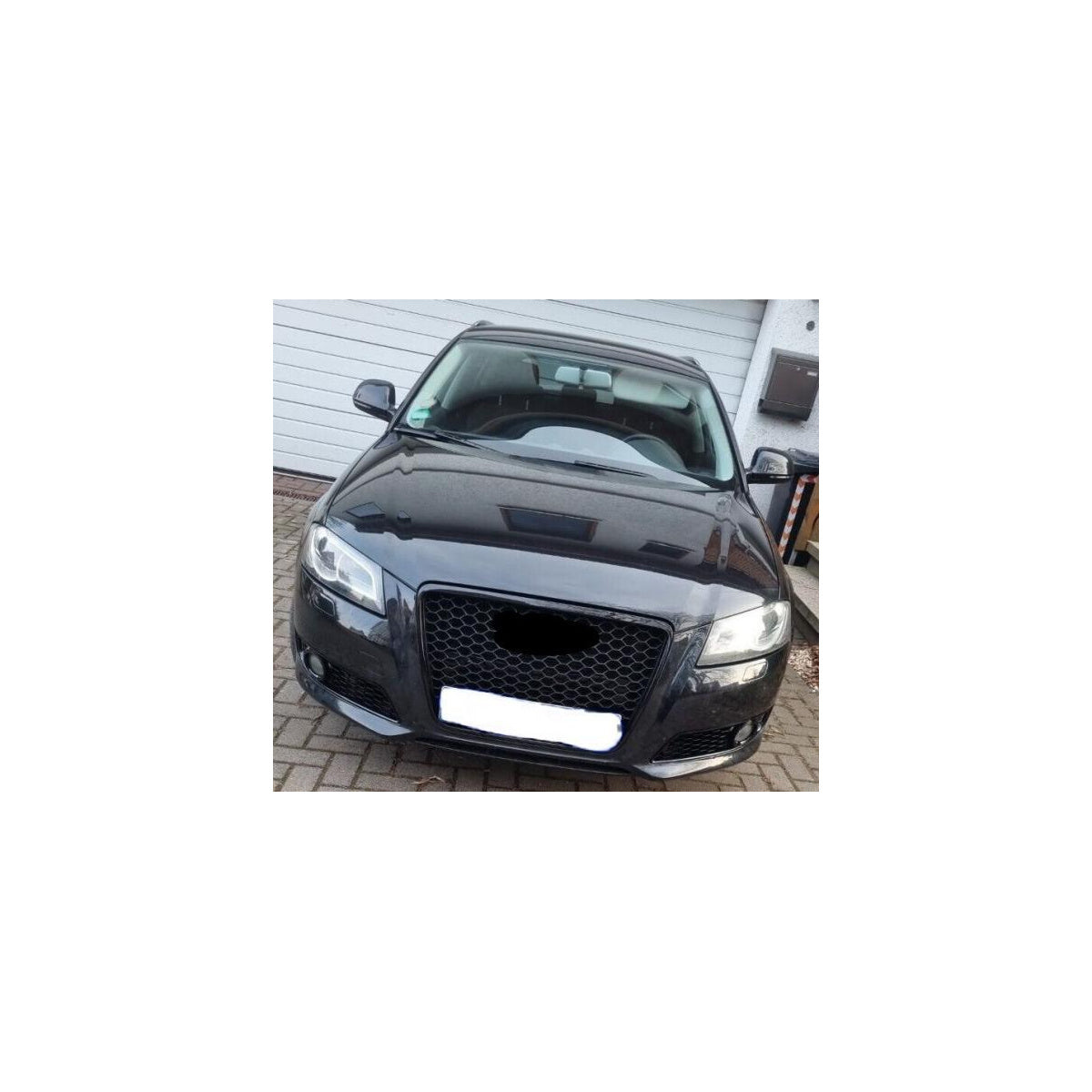 Calandre avant en nid d'abeille grille de ventilation compatible avec Audi A3 8P 08-13