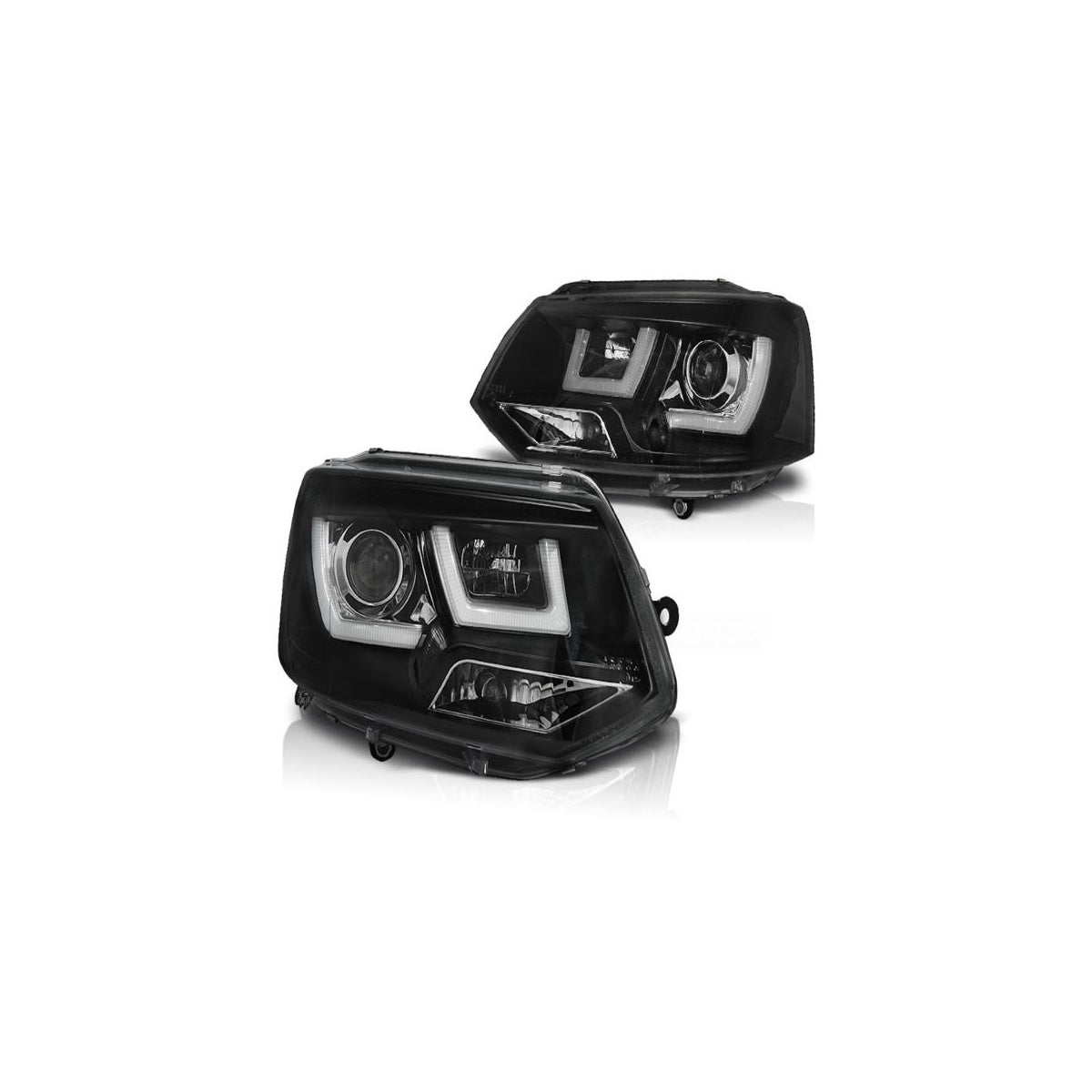 Scheinwerfer LED Lightbar Tagfahrlicht passend für VW T5 GP Facelift Bj. 09-15 Schwarz