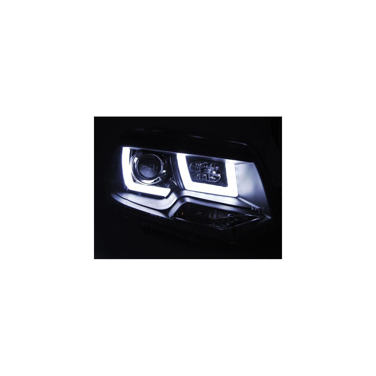 Scheinwerfer LED Lightbar Tagfahrlicht passend für VW T5 GP Facelift Bj. 09-15 Schwarz