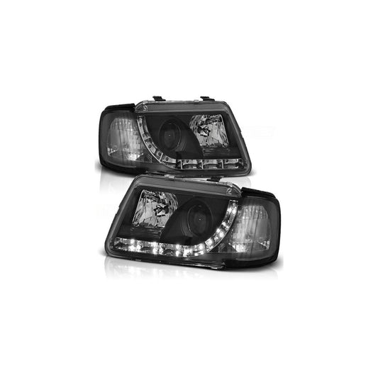 LED Tagfahrlicht Design Scheinwerfer passend für Audi A3 8L 96-00 schwarz