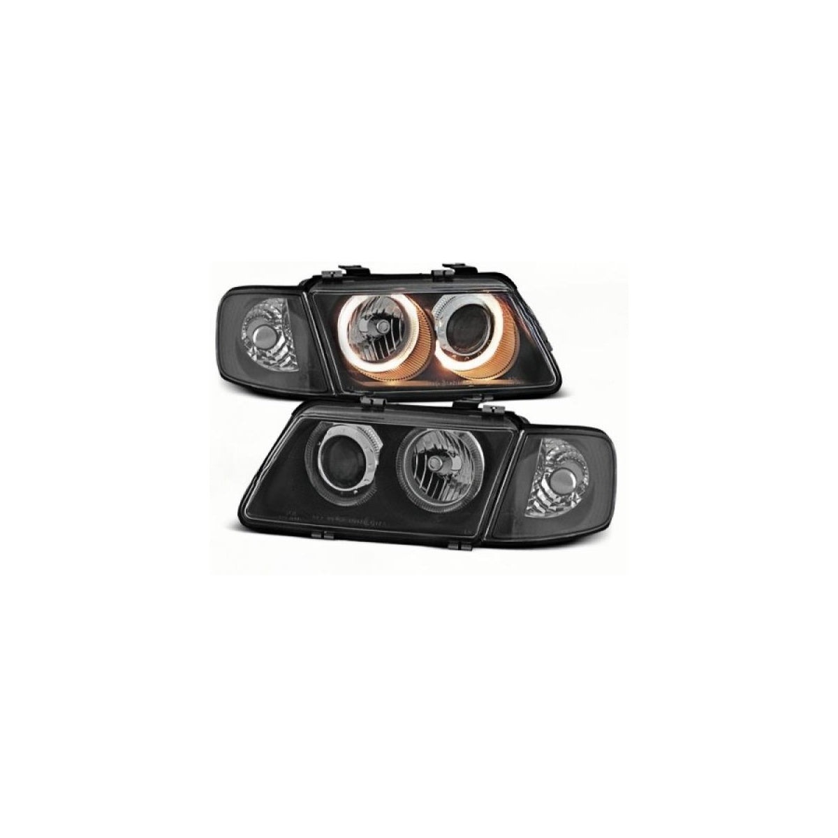 Design  Angel Eyes Scheinwerfer passend für Audi A3 (8L) 96-00 schwarz