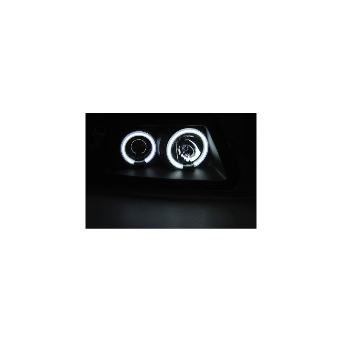 Phares Angel Eyes CCFL compatibles avec Audi A3 (8L) 96-00 noirs