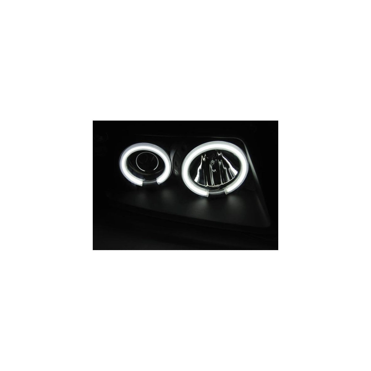 Phares Angel Eyes CCFL compatibles avec Audi A3 (8L) 96-00 noirs