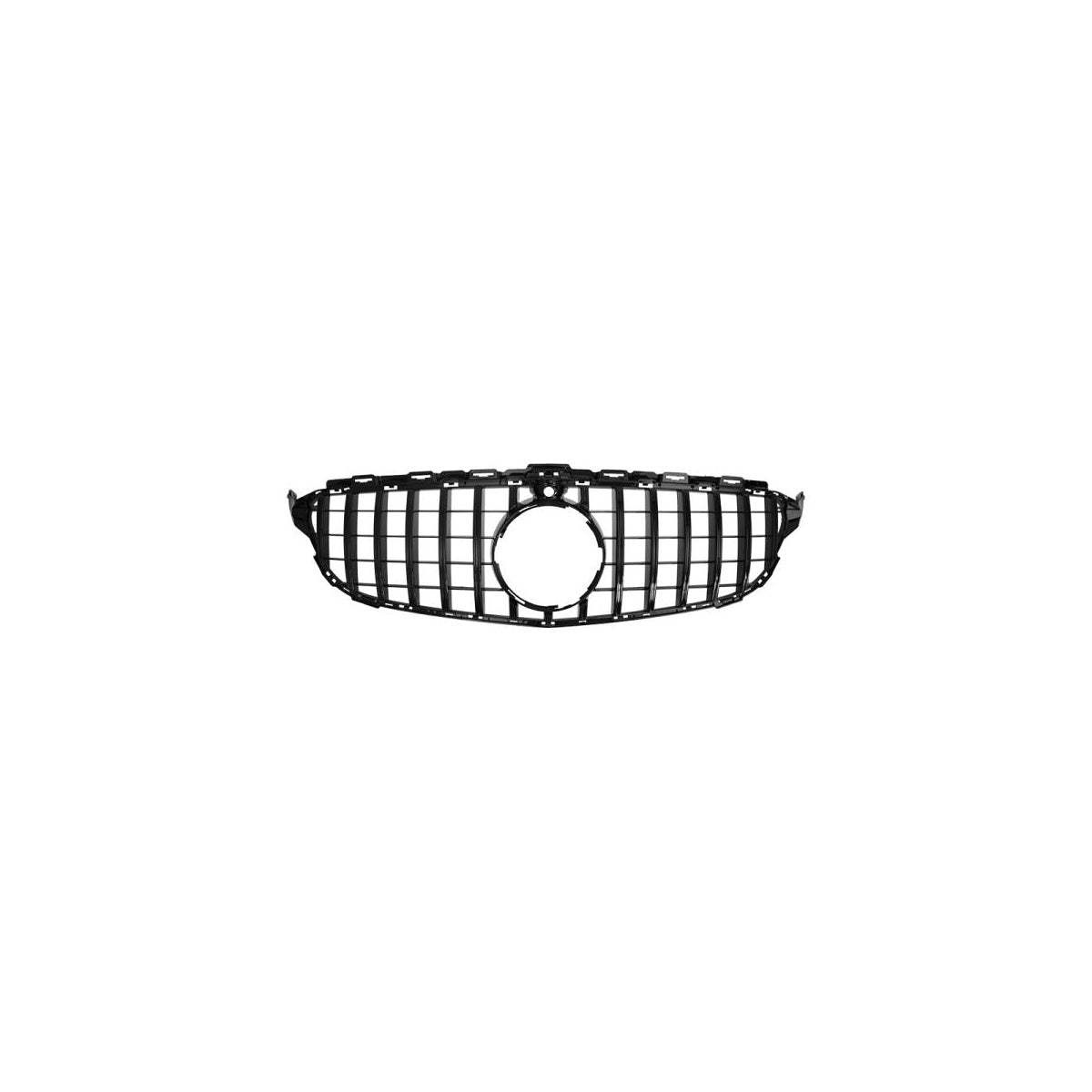 Grille de calandre noire sport brillante compatible avec Mercedes Classe C W205 Panamericana - pour système de caméra frontale