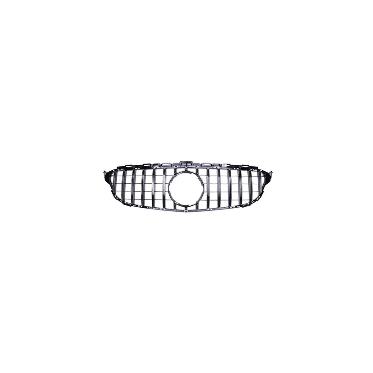 Calandre sport compatible avec Mercedes Classe C W205 (2014–03/2018), noir/chrome