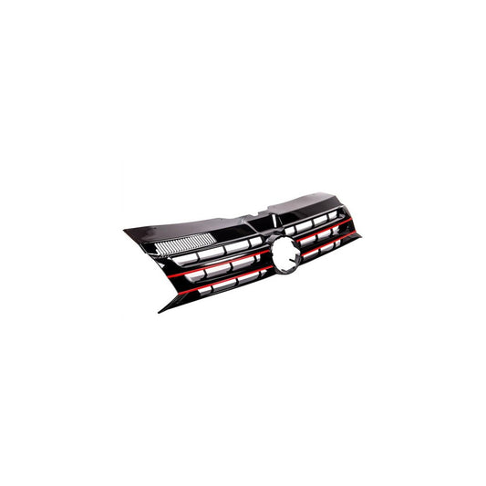 Kühlergrill Grill Clean Schwarz lackiert Leiste Rot passend für VW T5 GP Facelift 09-15