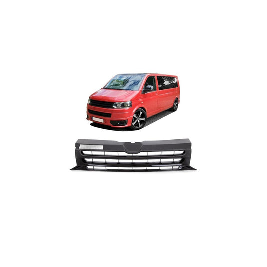 Kühlergrill Grill Clean hochglanz Schwarz Sportgrill passend für VW T5 GP Facelift 09-15