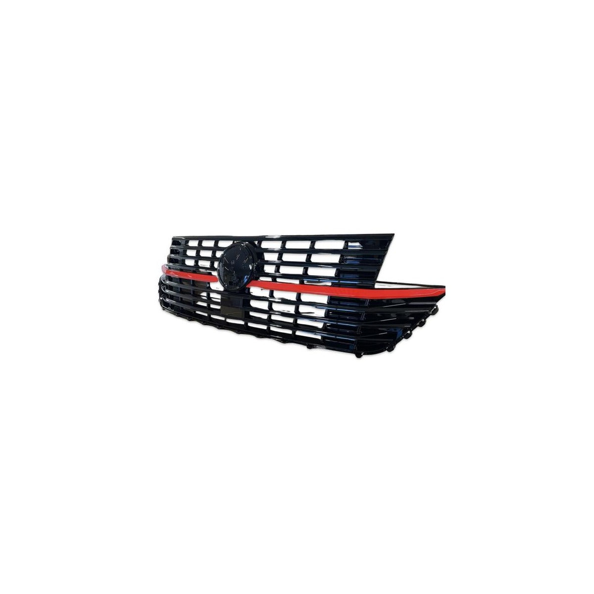 Grille de calandre noir brillant, baguette rouge, adaptée pour VW T6.1 Multivan Transporter 2019-