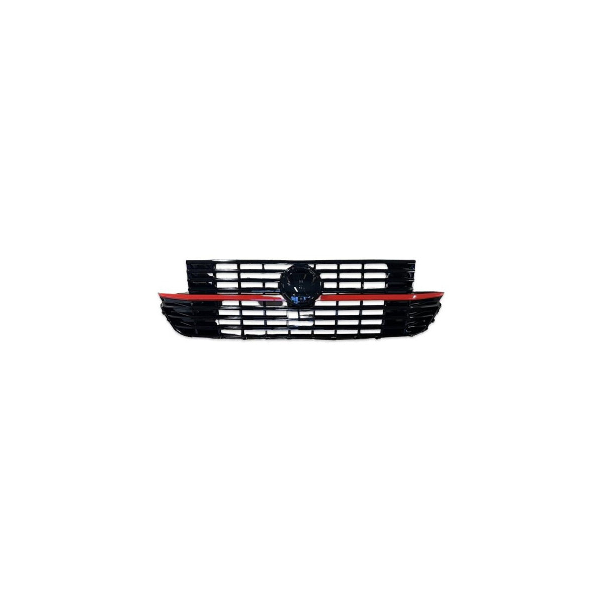 Grille de calandre noir brillant, baguette rouge, adaptée pour VW T6.1 Multivan Transporter 2019-