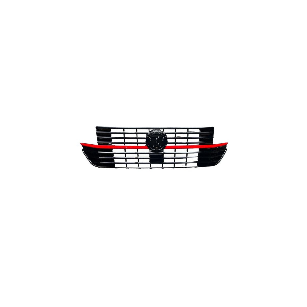 Grille de calandre noir brillant, baguette rouge, adaptée pour VW T6.1 Multivan Transporter 2019-
