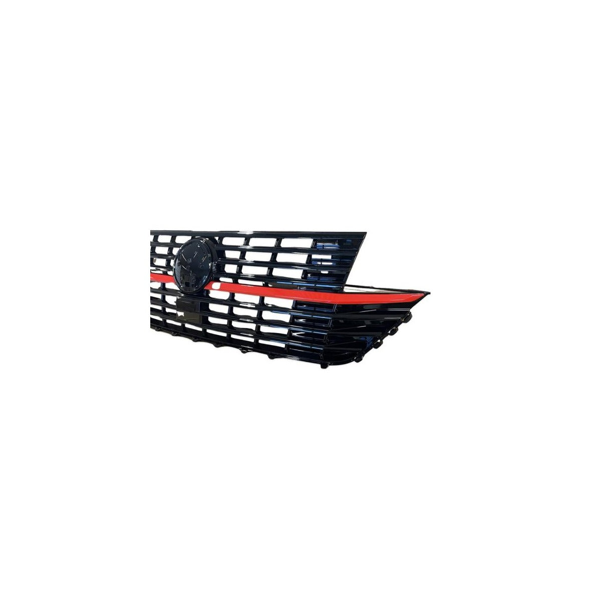 Grille de calandre noir brillant, baguette rouge, adaptée pour VW T6.1 Multivan Transporter 2019-