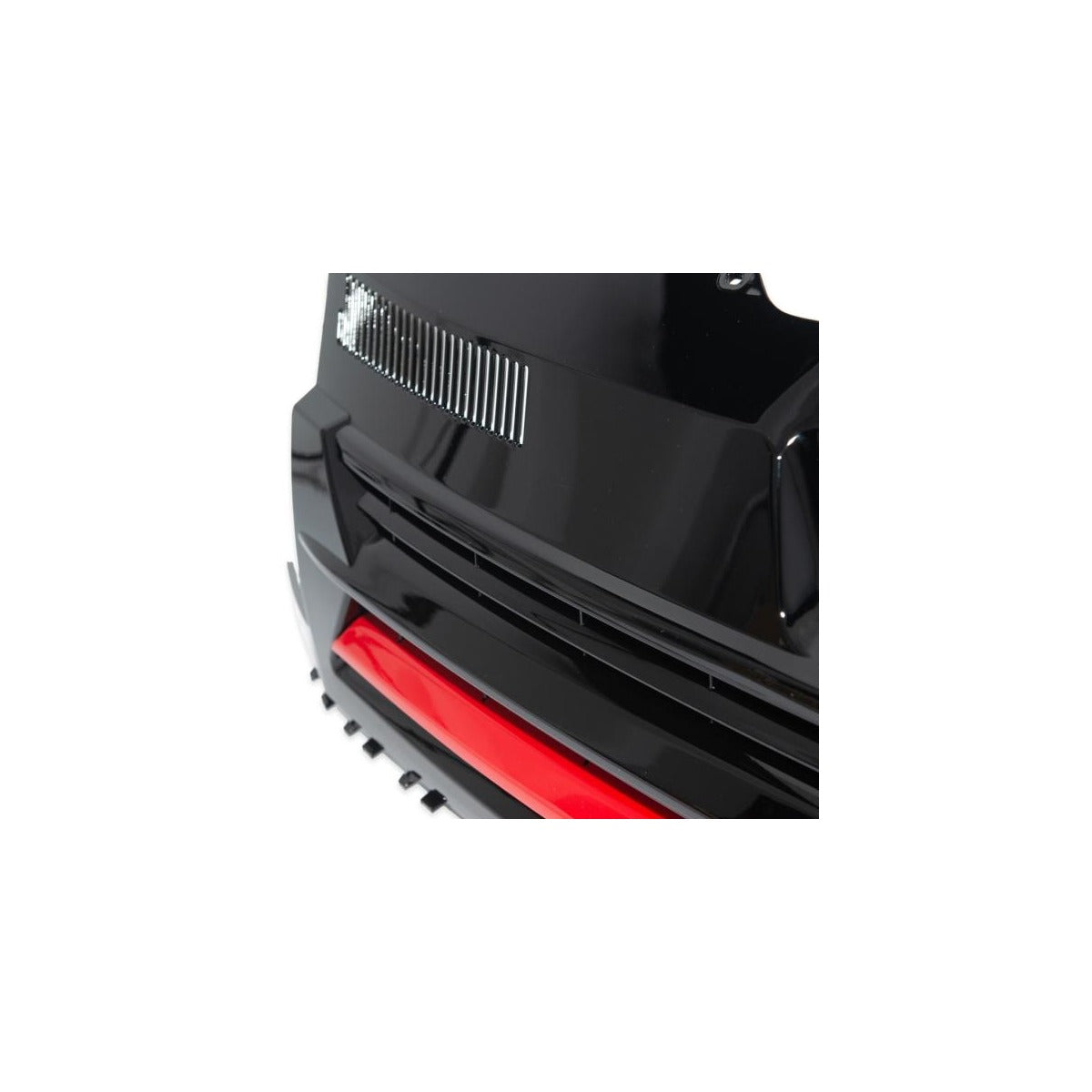 Calandre noir brillant avec liseré rouge sans emblème compatible avec VW T6 Bus Transporter 15-
